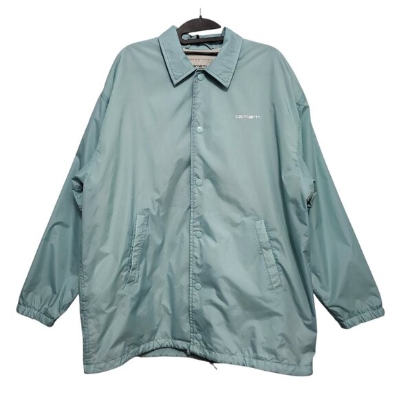 Carhartt WIP Script Coach Jacket Soft Aloe Green - Picture 3 of 14